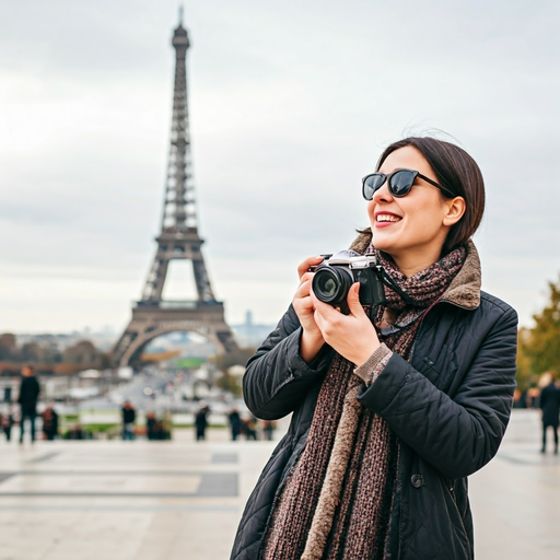 Capturing Parisian Magic: A Moment of Joy at the Eiffel Tower