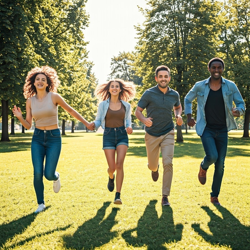 Summer Fun in the Park: Friends Embrace the Joy of the Moment