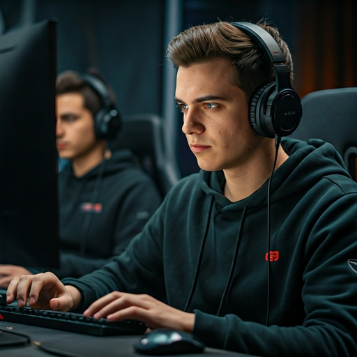 Focused Determination: A Young Man Immersed in Work