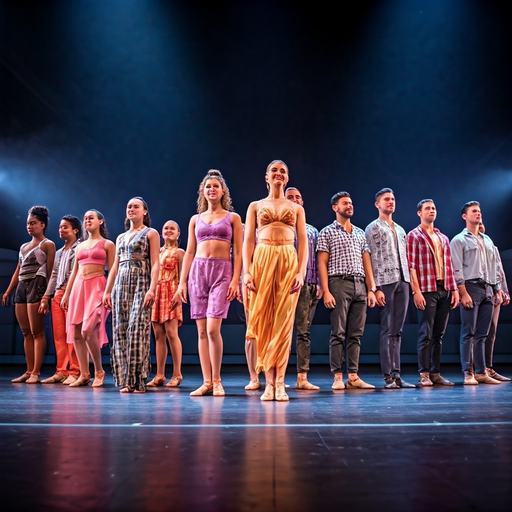 Radiant Smiles and Energetic Poses: Dancers Celebrate a Triumphant Performance