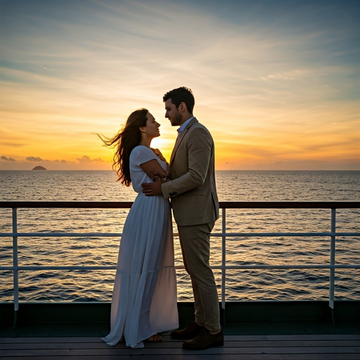 Silhouettes of Love at Sunset