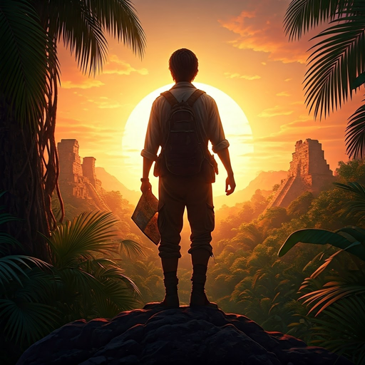 Lost in the Jungle’s Embrace: A Silhouette of Adventure