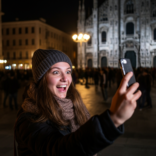 City Lights and Smiles: Capturing the Joy of the Moment