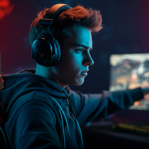 Lost in the Digital World: A Gamer’s Intense Focus