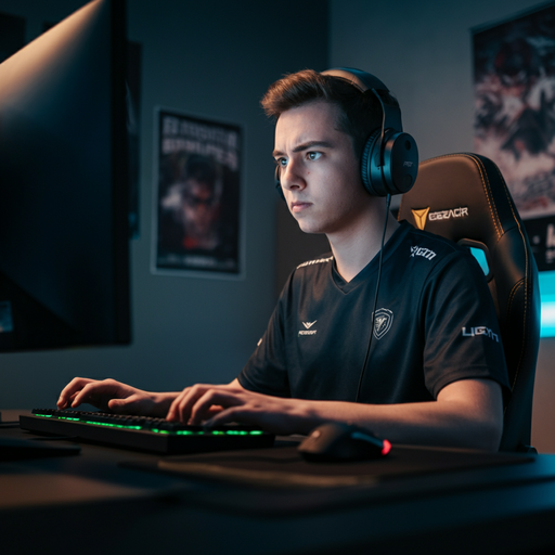 The Gamer’s Focus: A Moment of Intense Concentration