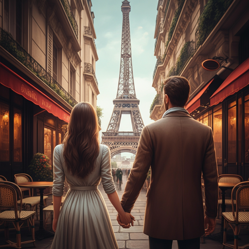 Parisian Romance: A Dreamy Stroll with the Eiffel Tower