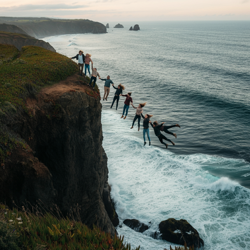 Friends Take the Plunge: A Daring Leap of Faith