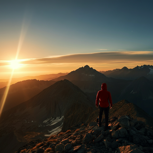 Silhouetted Against the Sunset: A Hiker’s Moment of Awe