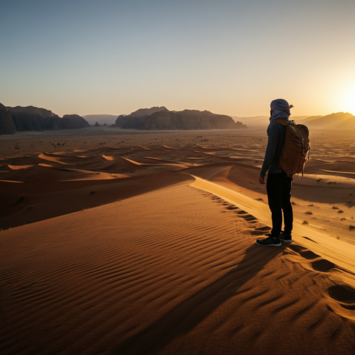 Solitude and Sunrise in the Desert