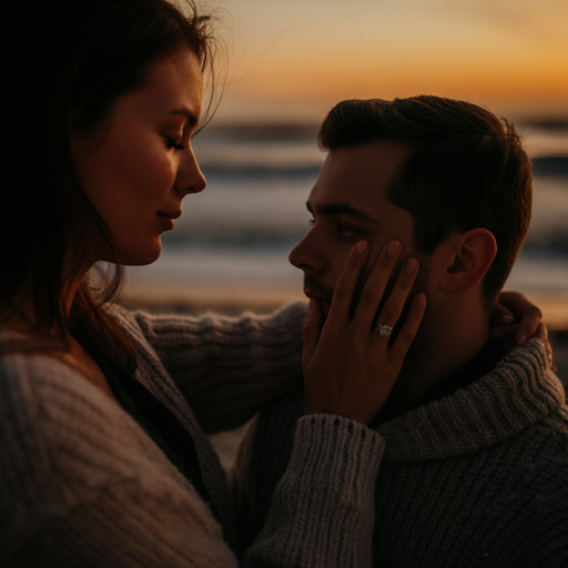 Sunset Serenade: A Moment of Intimacy on the Beach