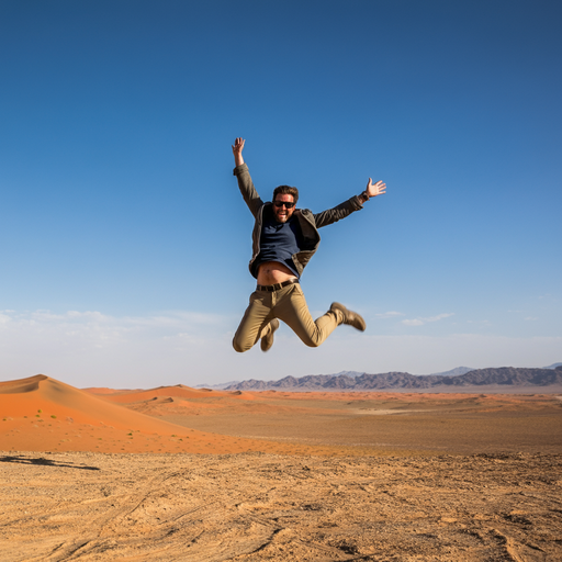 Desert Joyride: A Man’s Leap of Freedom