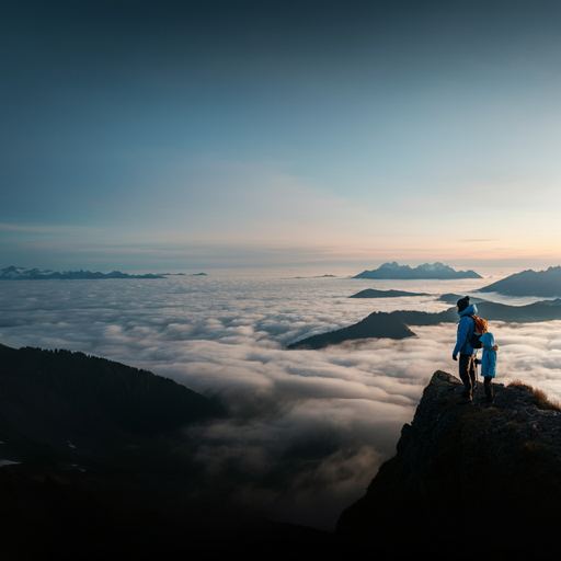 Awe-Inspiring Sunset on a Mountain Peak