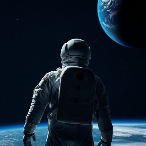 A Moment of Wonder: Astronaut Gazes at Earth from the Vastness of Space