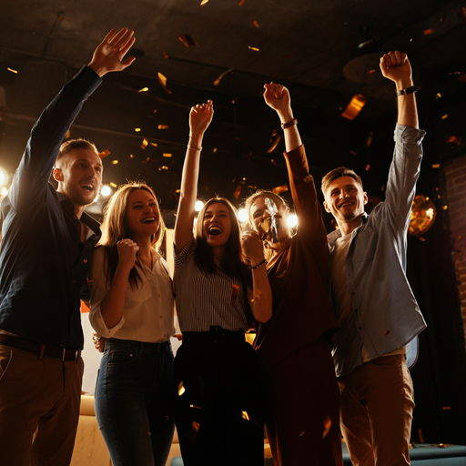 Confetti Celebration: Friends Capture the Joy