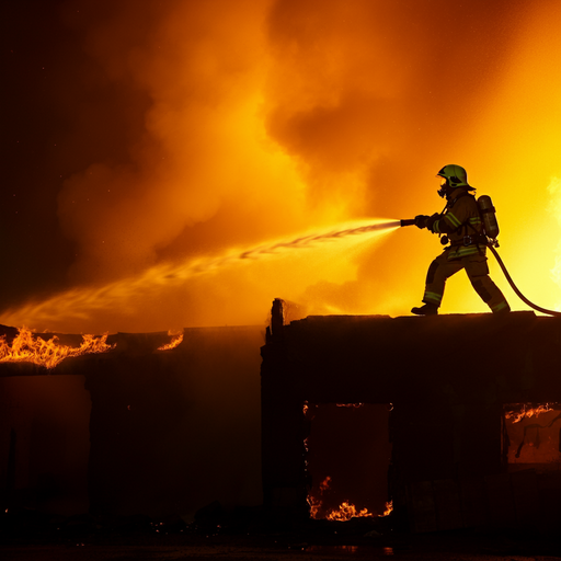 Firefighter’s Courage Amidst the Flames