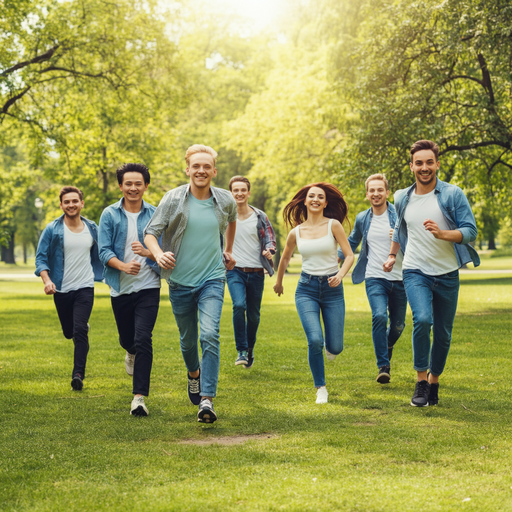 Sun-Kissed Laughter: Friends Embrace the Joy of a Sunny Day