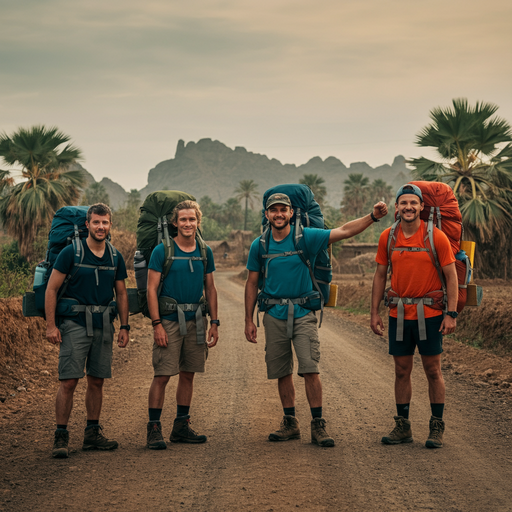 Desert Adventure Awaits: Hikers Embark on a Journey of Camaraderie