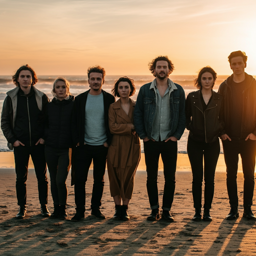 Golden Hour Friendships on the Beach