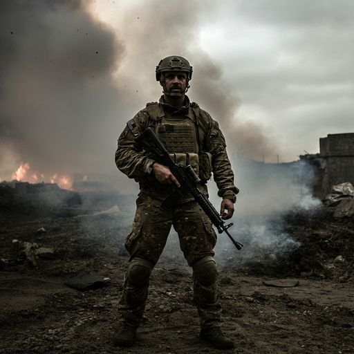 Amidst the Ashes, a Soldier Stands