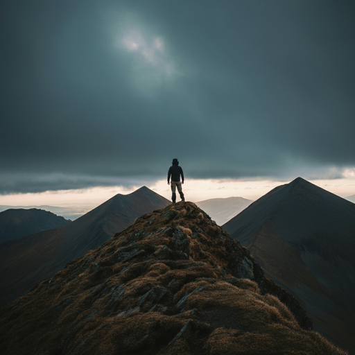 Solitude on the Summit: A Moment of Contemplation