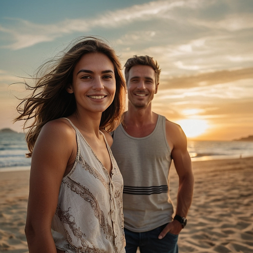 Sunset Romance on the Beach