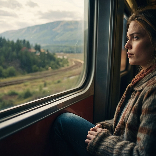 Lost in the Landscape: A Moment of Contemplation on a Train Journey