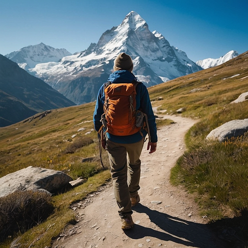 A Hiker’s Journey Through Majestic Mountains