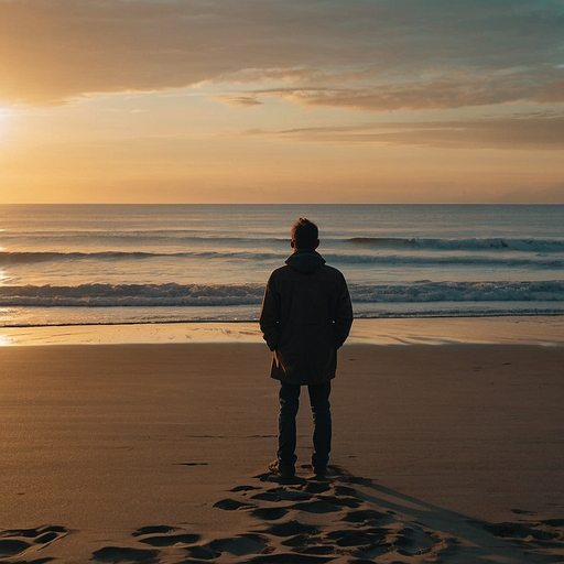 Silhouetted Serenity: A Moment of Contemplation at Sunrise