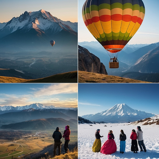 Majestic Mountain Escapes: A Collage of Serene Beauty