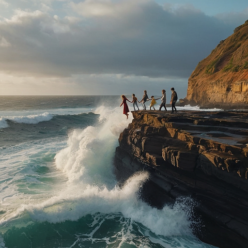 Leap of Faith: Woman Takes the Plunge From Clifftop