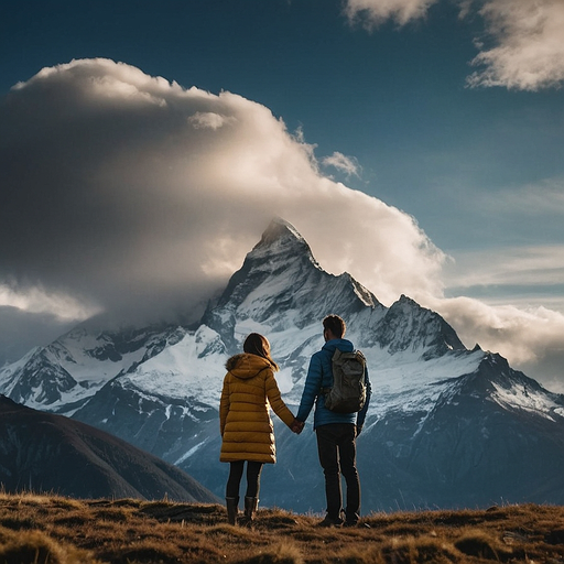 Love Amidst the Majestic Peaks: A Romantic Adventure