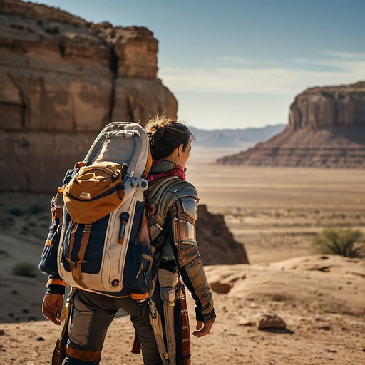 A Lone Wanderer in the Desert’s Embrace