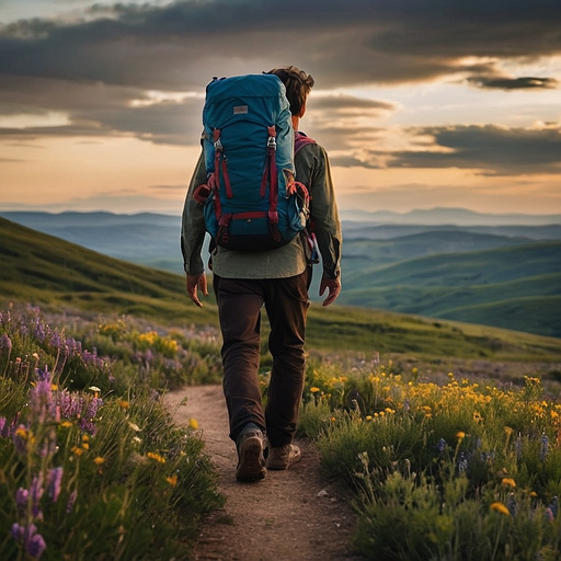 Golden Hour Hike: A Silhouette of Hope