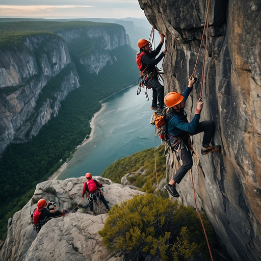 Daredevils on the Edge: Rock Climbers Defy Gravity