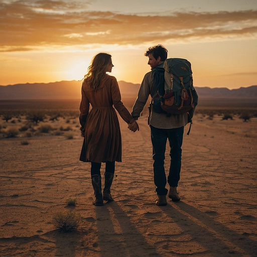 Sunset Romance in the Desert