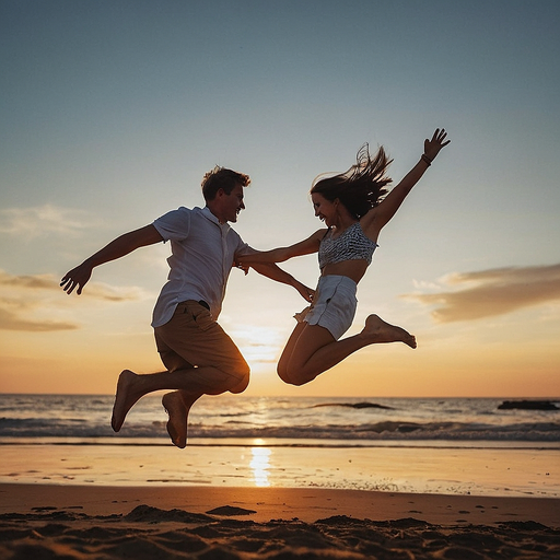 Sunset Serenade: A Love Leap into the Golden Hour