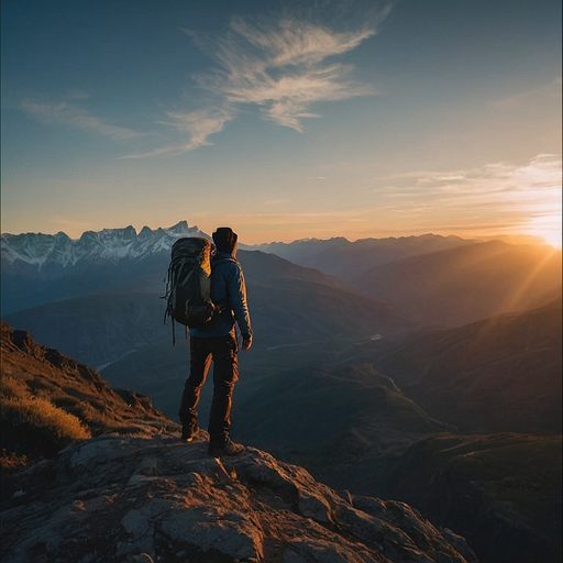 Silhouetted Against the Sunset: A Hiker’s Moment of Awe