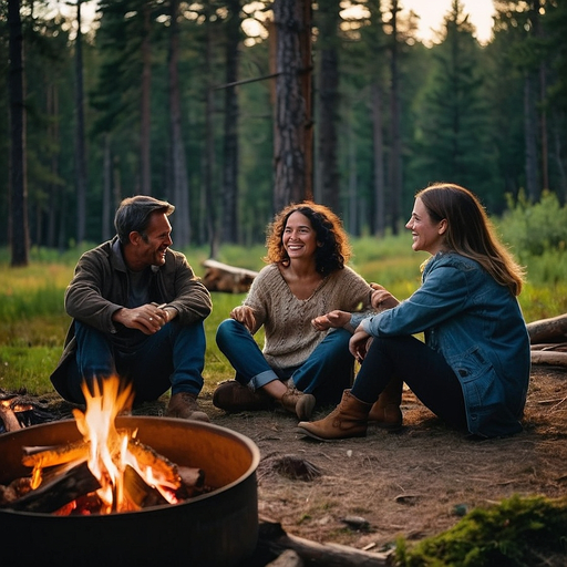 Campfire Conversations: A Moment of Joy and Tranquility