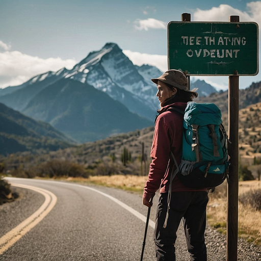 A Lone Hiker Contemplates the Vastness