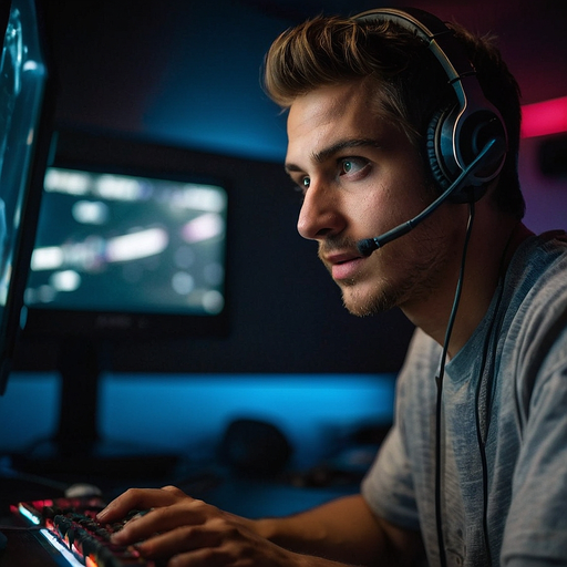 Lost in the Game: A Gamer’s Intense Focus