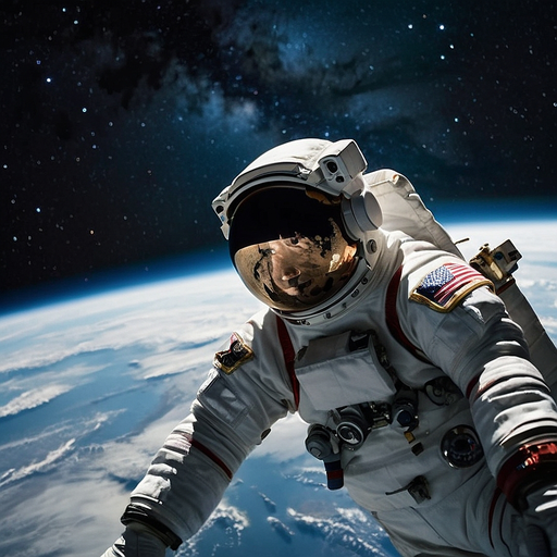 A Moment of Awe: Astronaut Gazes Back at Earth from the Vastness of Space