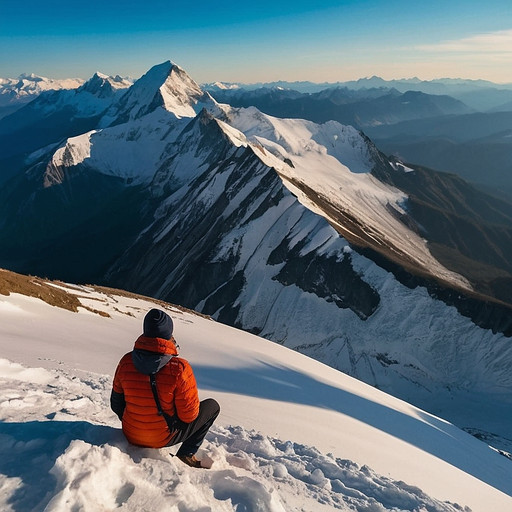 A Moment of Solitude Amidst Majestic Peaks