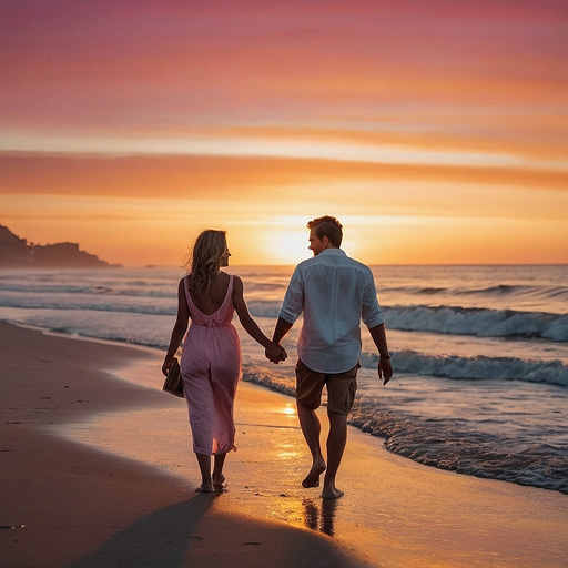 Sunset Romance on the Beach