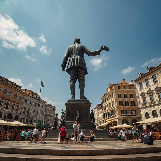 Bronze Giant: A Majestic Statue in the Heart of the City