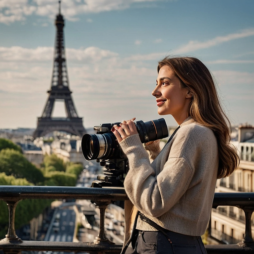 Capturing Parisian Dreams: A Moment of Wanderlust on the Balcony