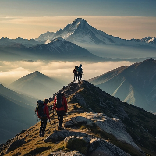 Conquering the Summit: A Breathtaking View from the Ridge