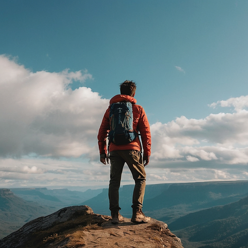 A Moment of Solitude Amidst Majestic Peaks