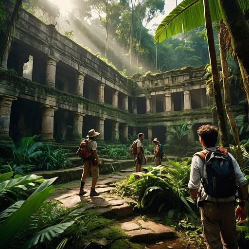 Sunlight Illuminates Secrets in Jungle Ruins