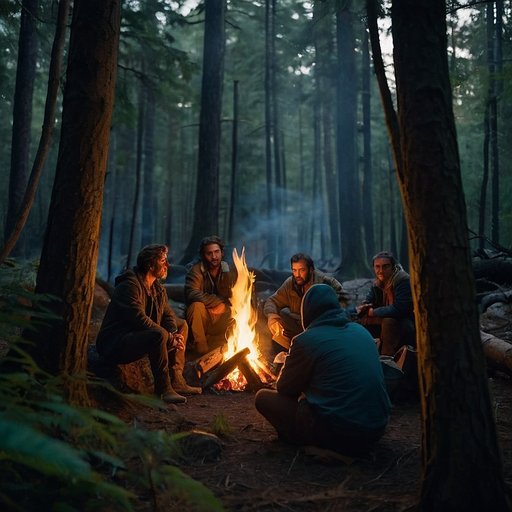 Warmth and Camaraderie Around the Campfire