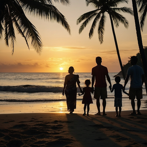 Silhouettes of Love at Sunset